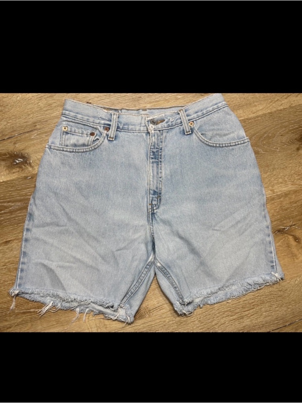 Levi's Light Blue High-Rise Denim Bermuda Shorts